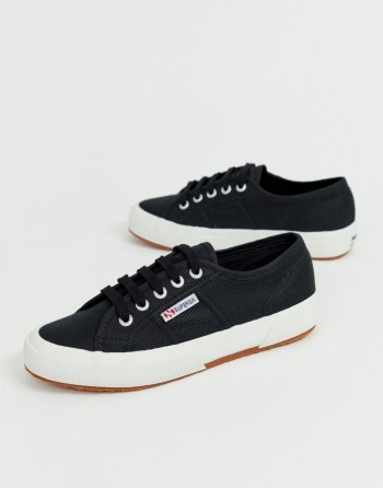 Superga Cotu Classic 2750 Canvas Crne - Ženske Tenisice | 96507ELNI